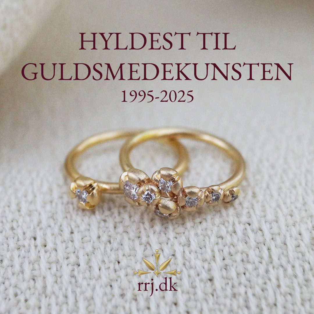 Jubilæum 1995-2025 Fleur d’or ringe – Guldsmed Ragnar R. Jørgensen